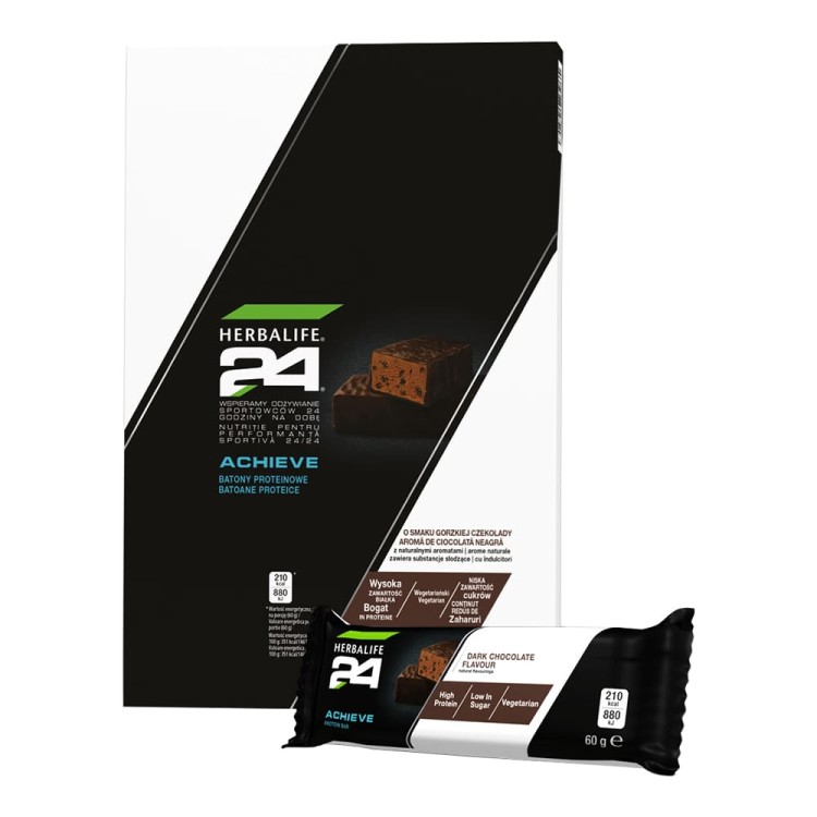 Herbalife24 Achieve Batony Proteinowe o smaku gorzkiej czekolady