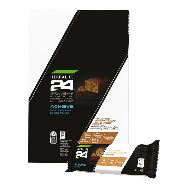 Herbalife24 Achieve Batony Proteinowe o smaku ciasteczek z kawałkami czekolady