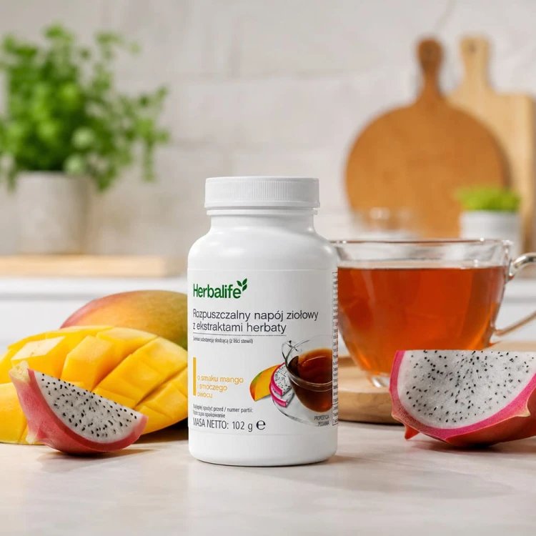 Herbatka rozpuszczalna Herbalife – smak mango i smoczy owoc 102g - bg
