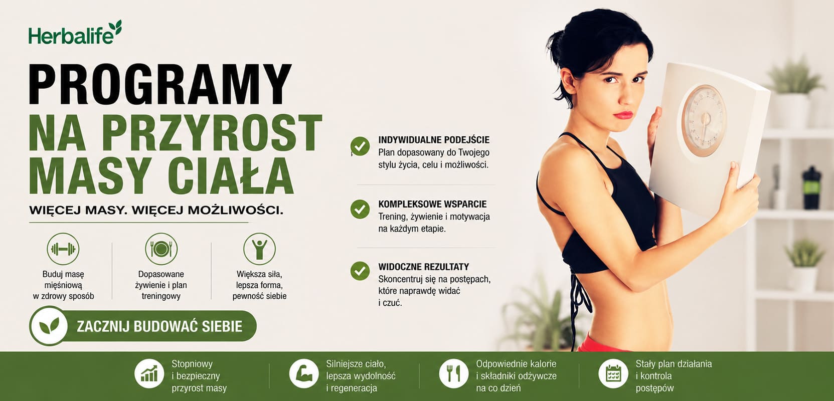 Programy Herbalife na przyrost masy ciała
