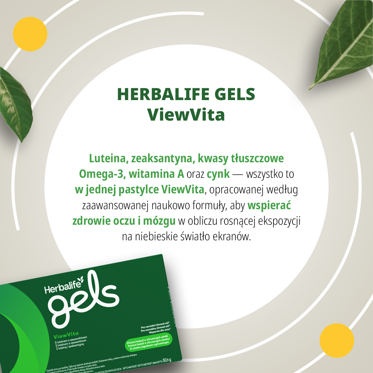 Herbalife Gels ViewVita – codzienny komfort widzenia