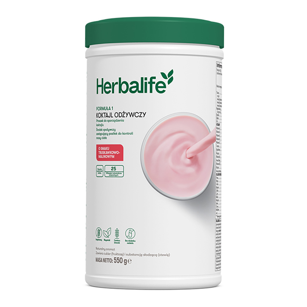 Koktajl Herbalife Formula 1 – truskawkowo-malinowy 550 g